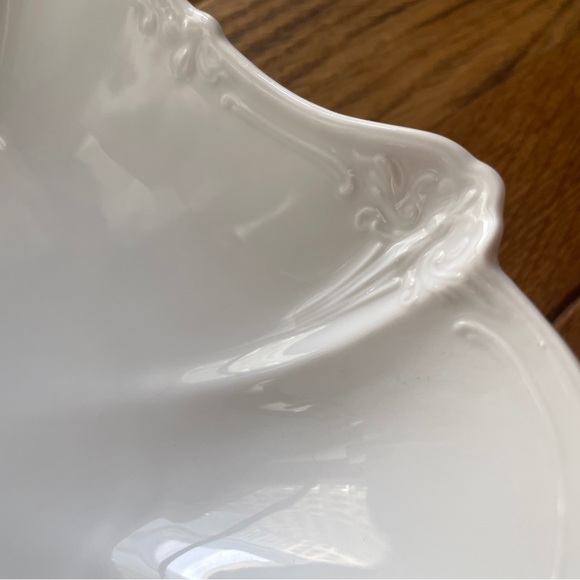 Tirschenreuth Bavaria Baroness White Square Bowl Large 9” Size EUC - Picture 6 of 6